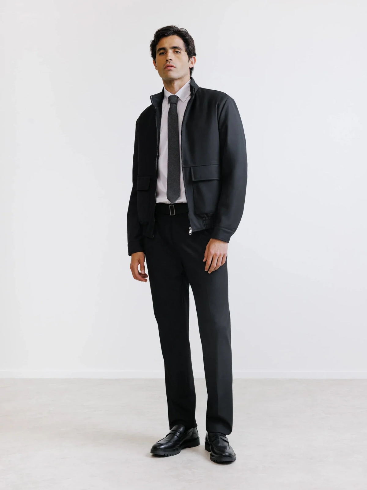 Blouson col montant noir
