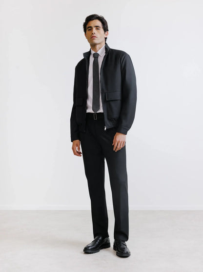 Blouson col montant noir