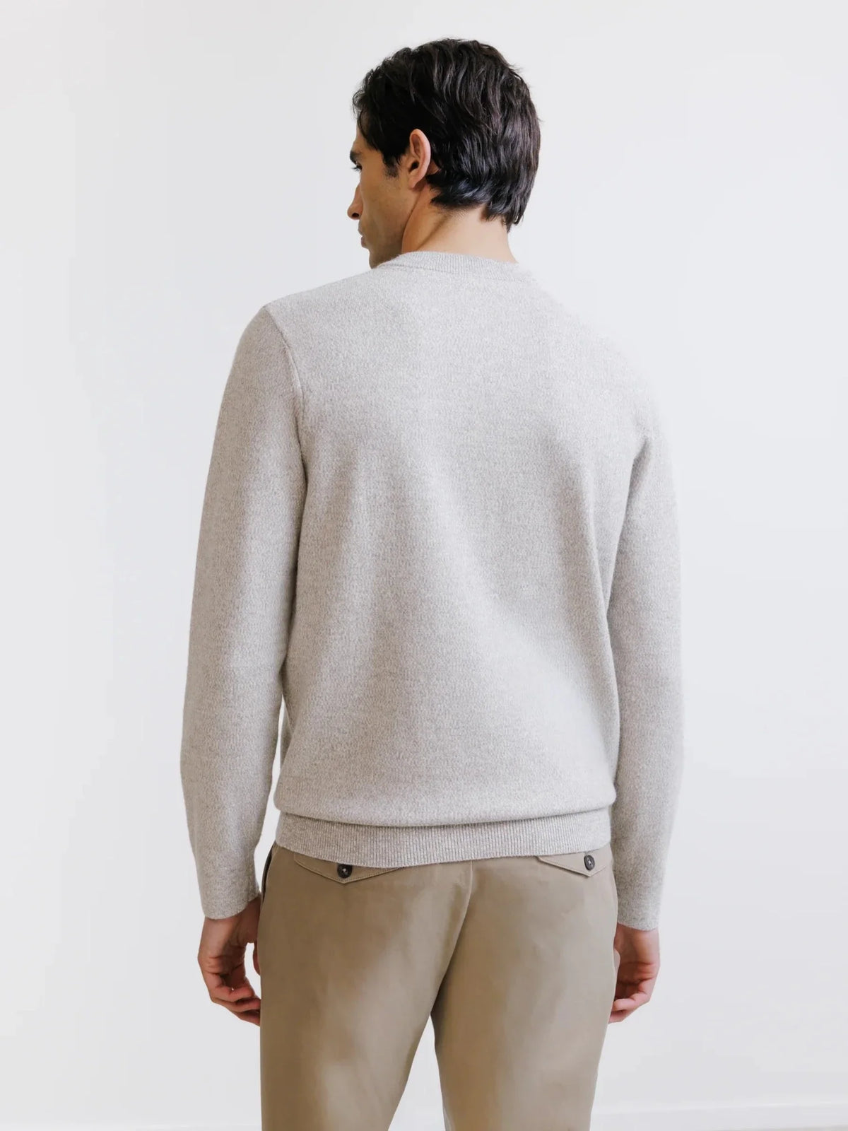 Pull col rond beige IZAC