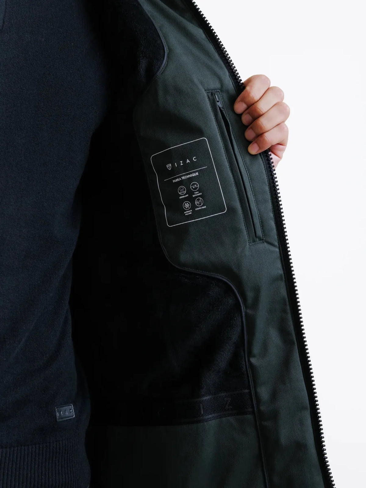 Parka à capuche kaki Izac