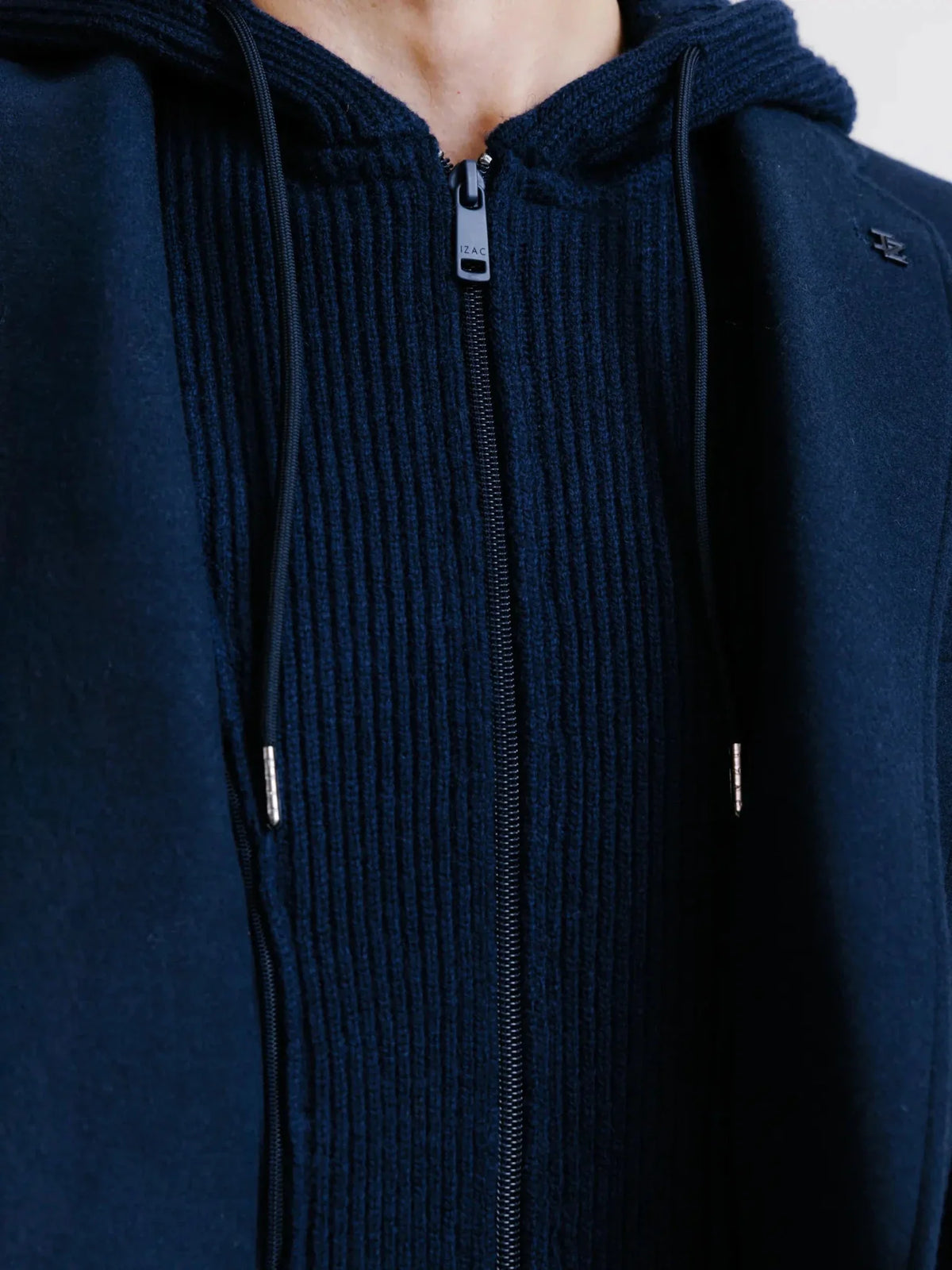 Veste en maille marine