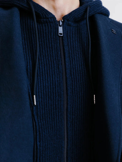 Veste en maille marine