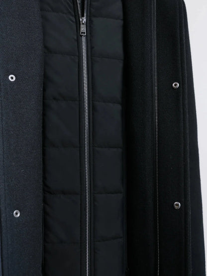 Manteau col montant noir Izac