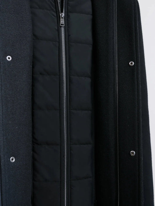 Manteau col montant noir Izac