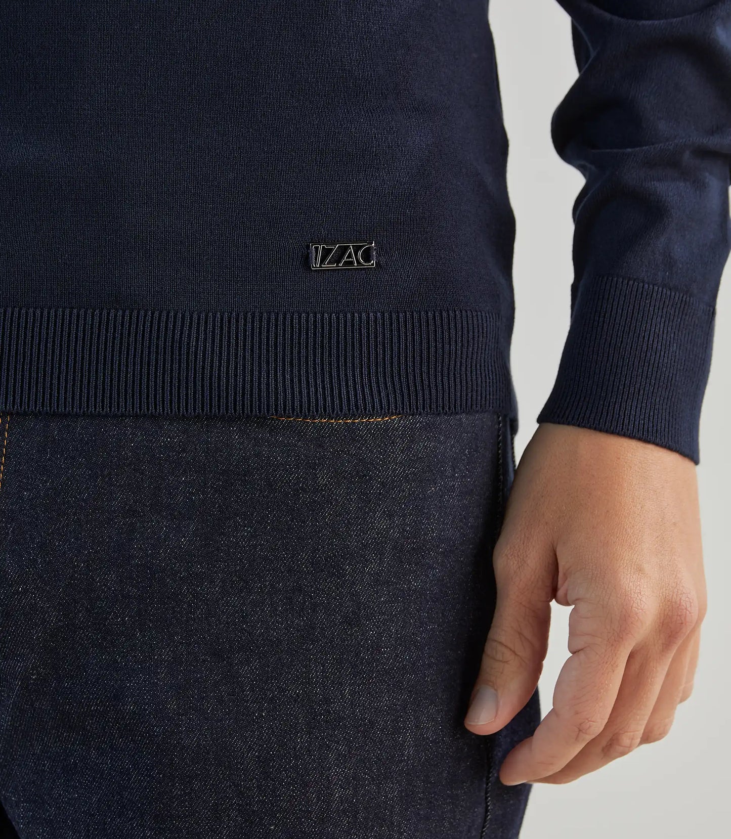 Pull homme IZAC demi-zip – Col montant