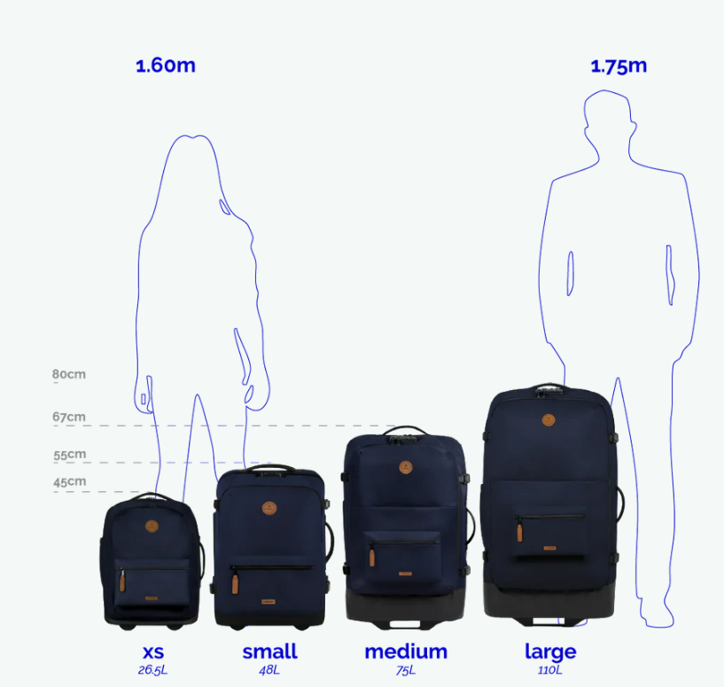 Valise souple 2 roues XS Berlin