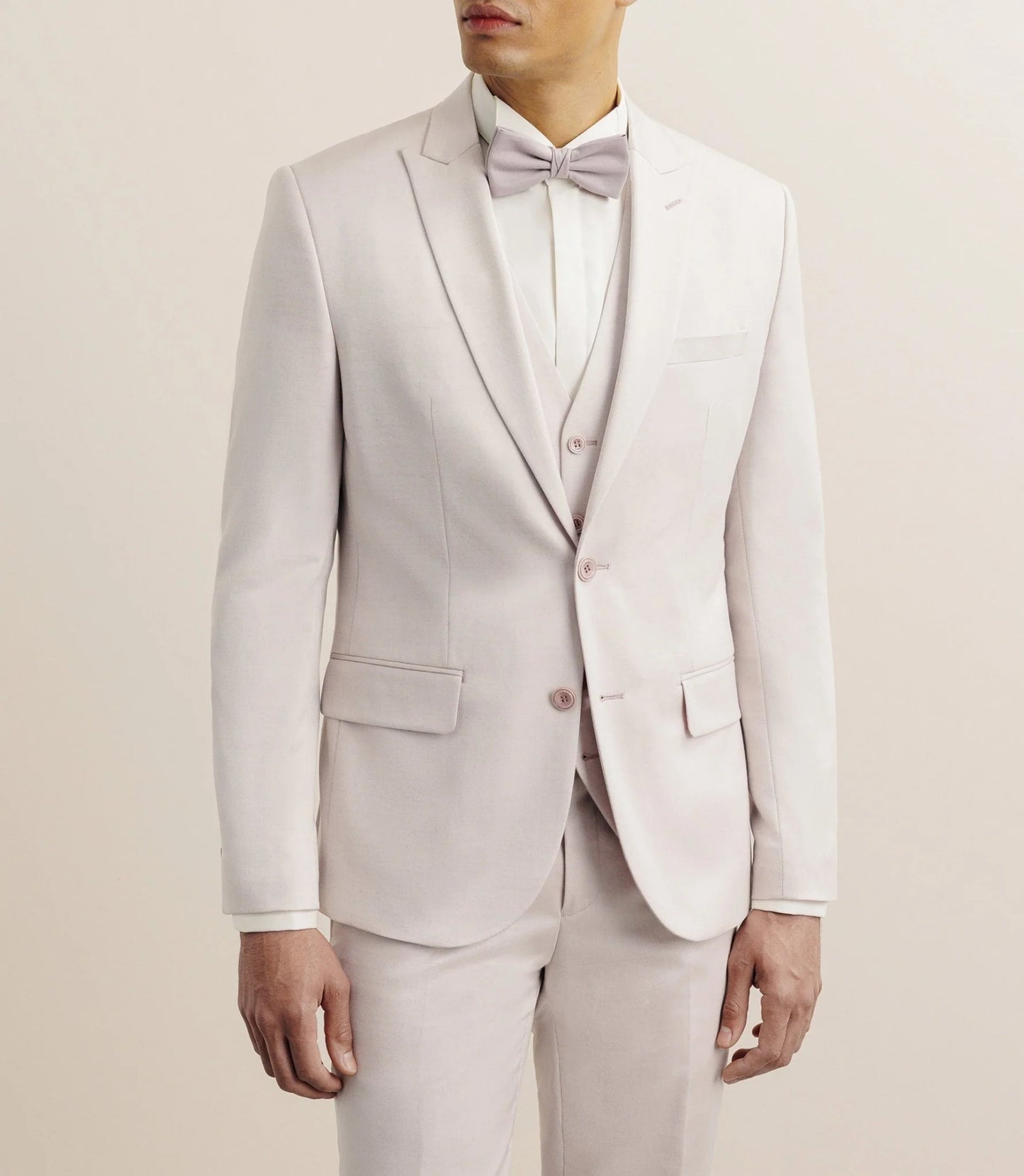 Costume  homme izac 3 pièces ajusté rose   | exclu magasin