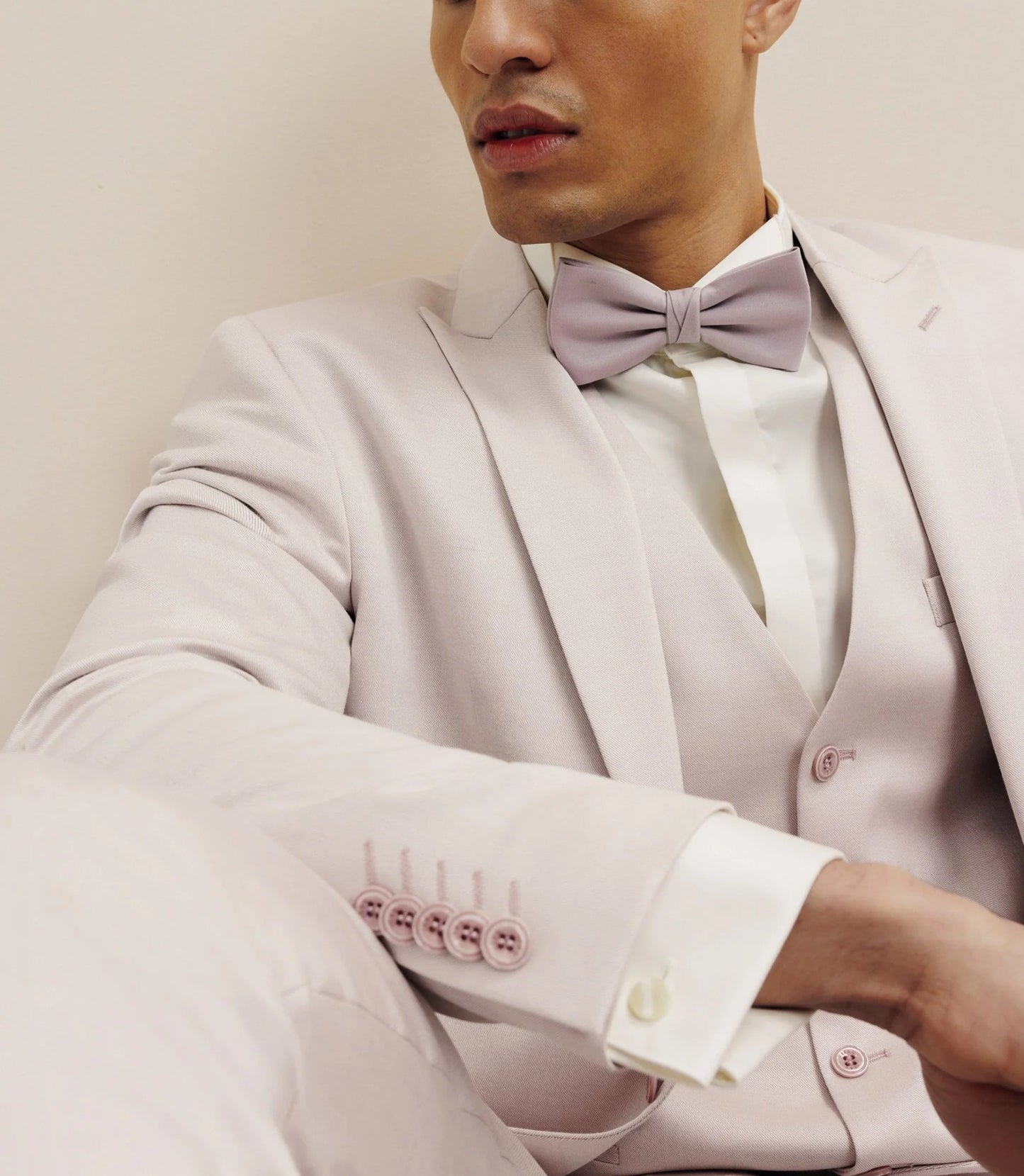 Costume  homme izac 3 pièces ajusté rose   | exclu magasin