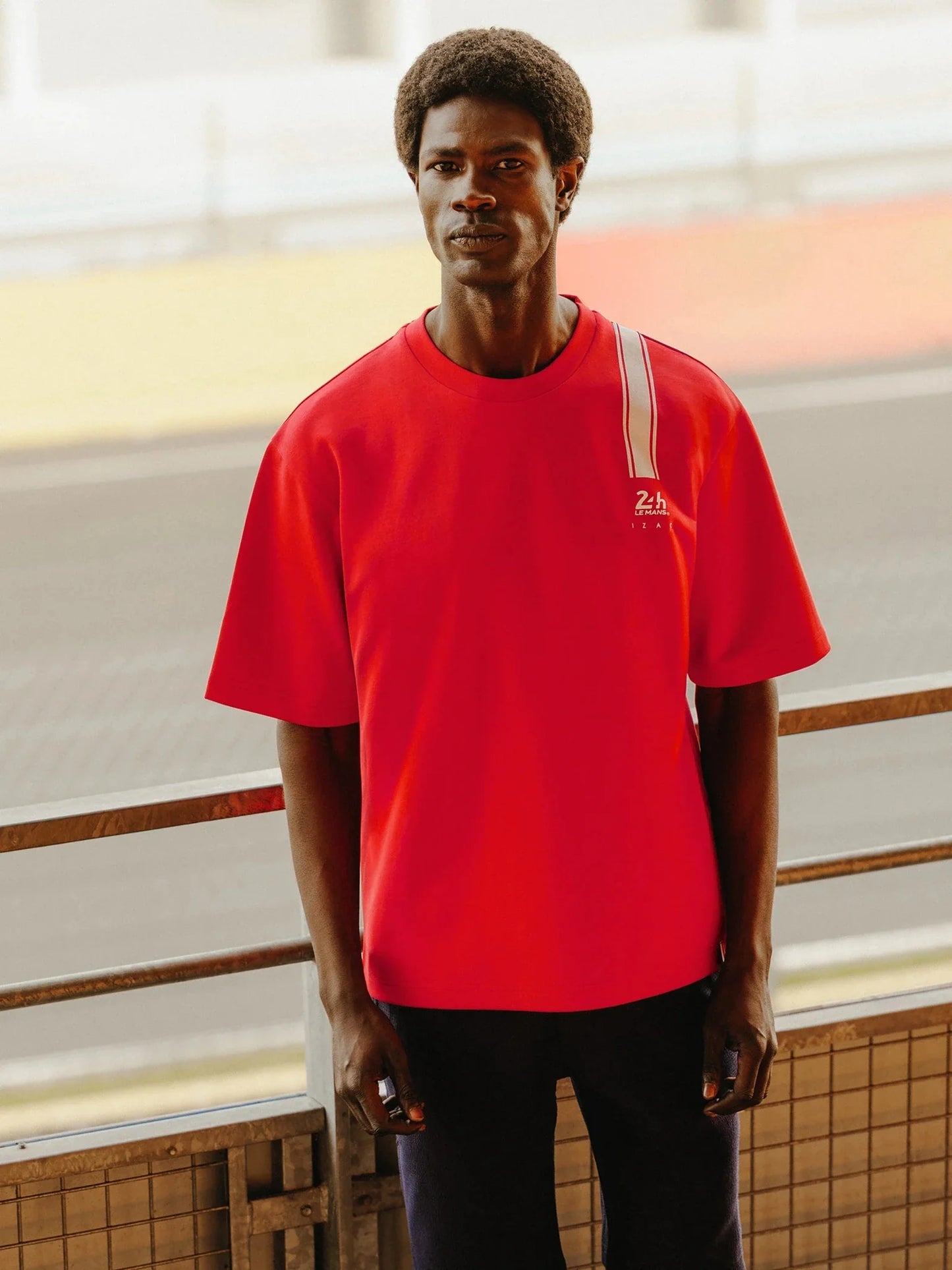 T-shirt Homme  Col Rond Rouge 24H Le Mans x IZAC