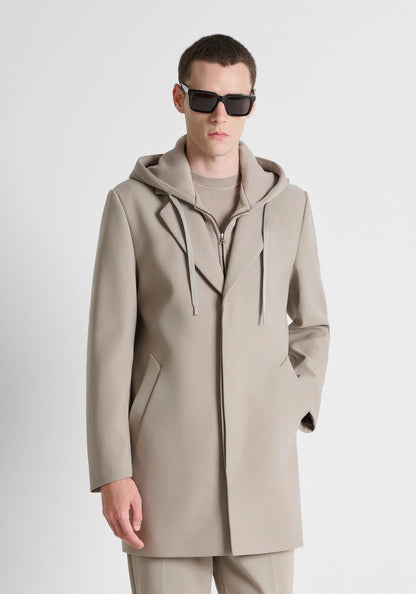 Manteau long beige en viscose Antony Morato