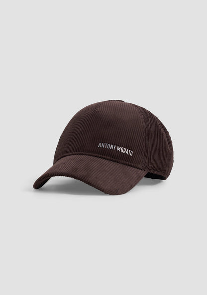 Casquette en velours marron Antony Morato