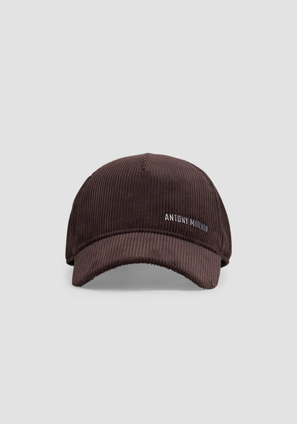 Casquette en velours marron Antony Morato