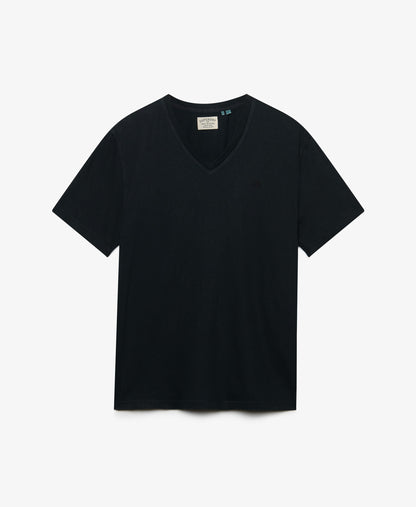 T-shirt homme col v en coton biologique et lin