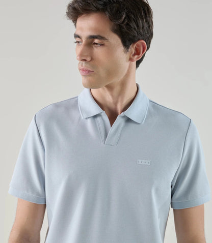Polo homme  à col ouvert et manches courtes IZAC