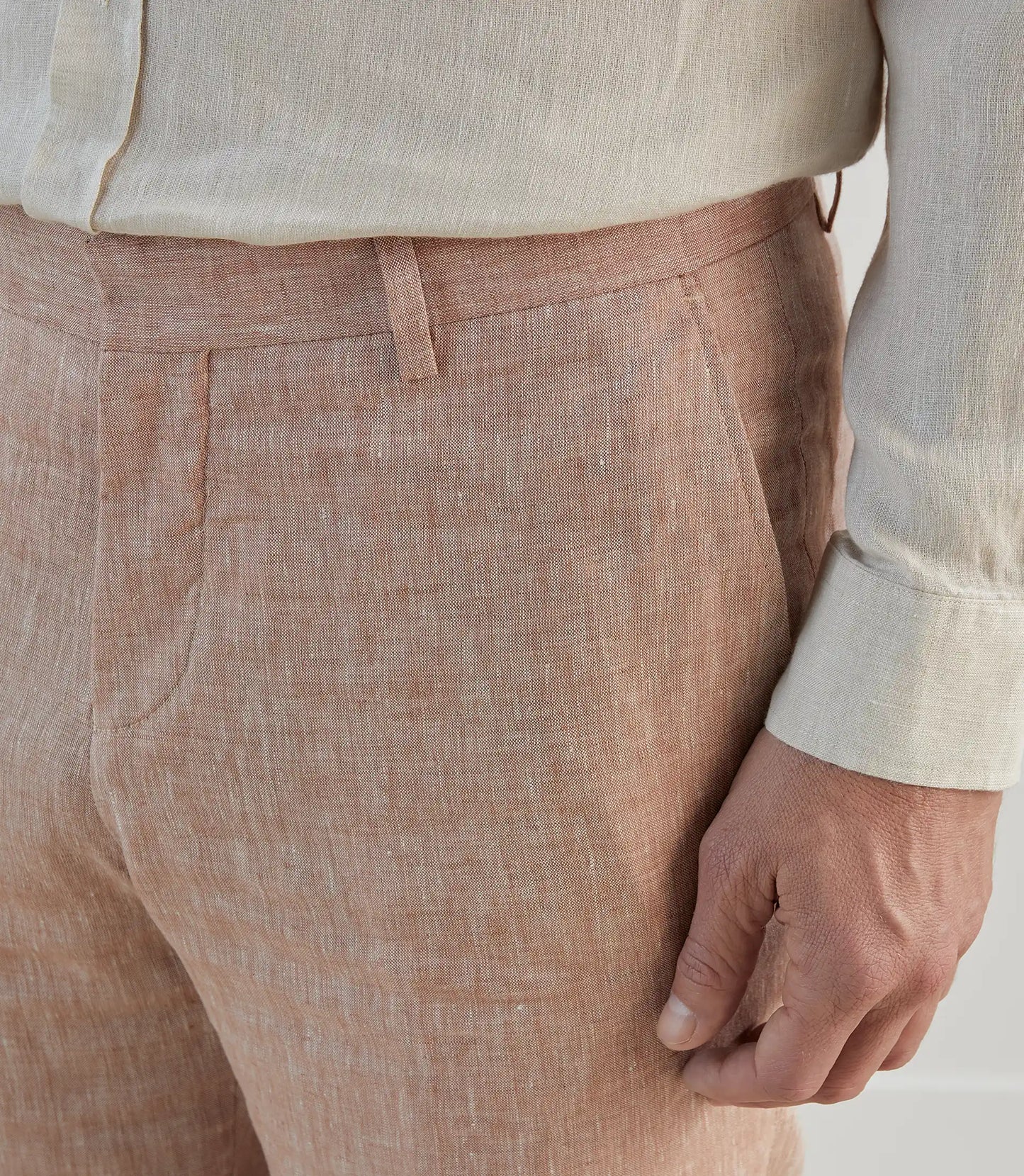 Pantalon costume  homme Izac en lin CELESTE