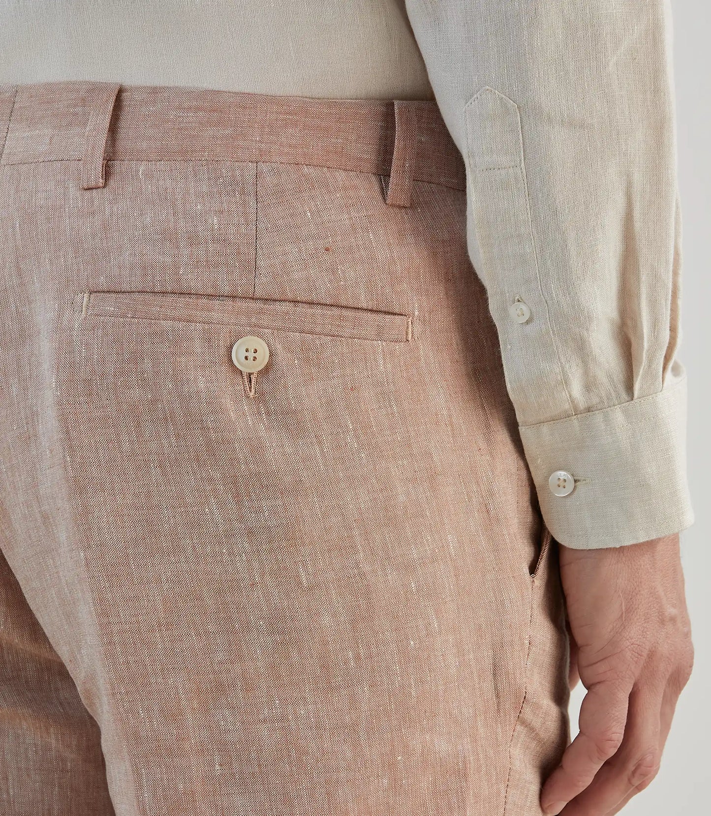 Pantalon costume  homme Izac en lin CELESTE