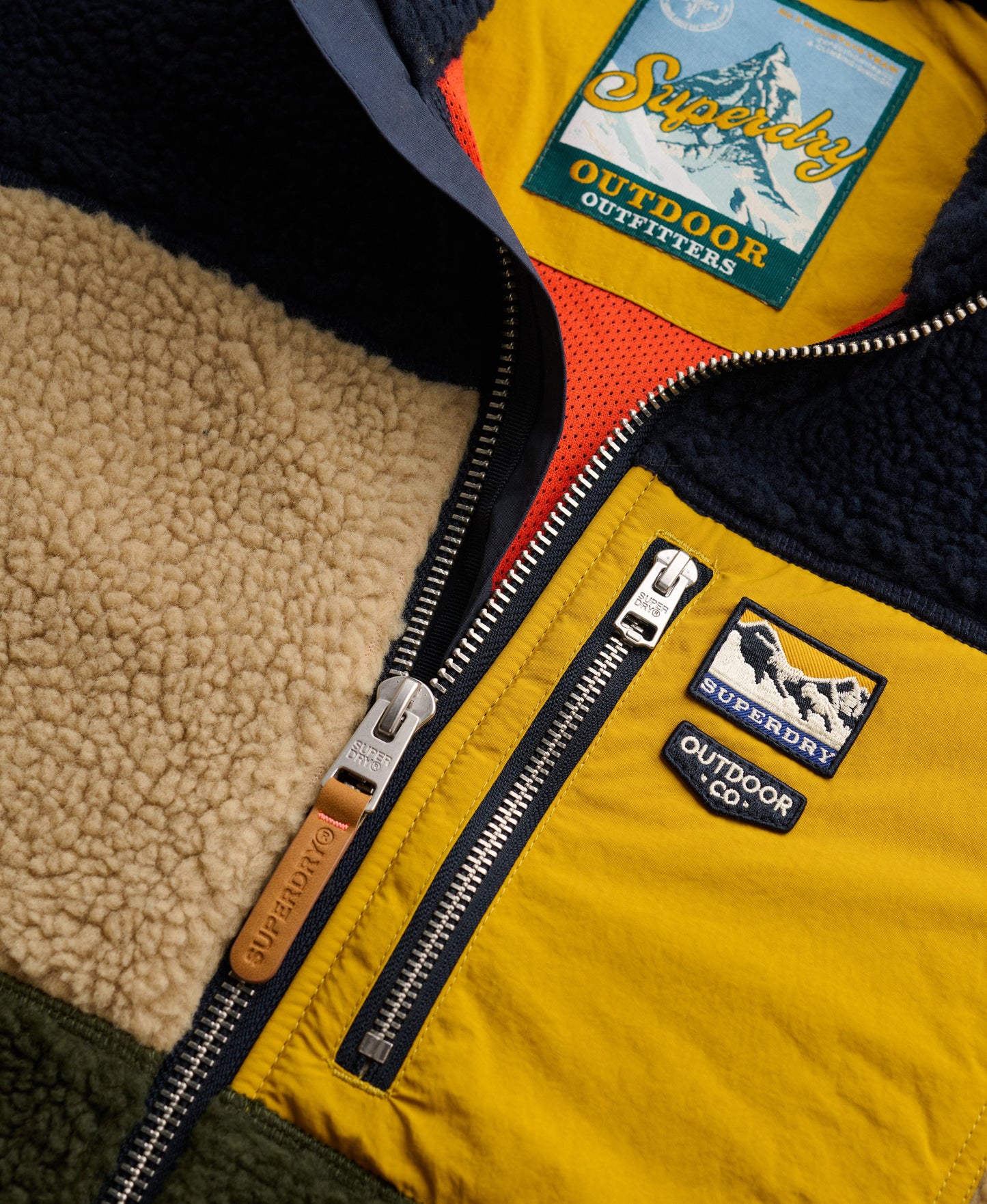 Polaire homme zippée Colour Block Retro – Superdry