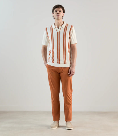 Polo  homme Izac rayé en maille