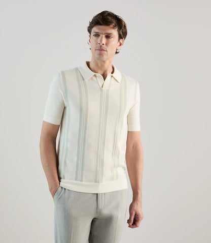 Polo  homme Izac rayé en maille