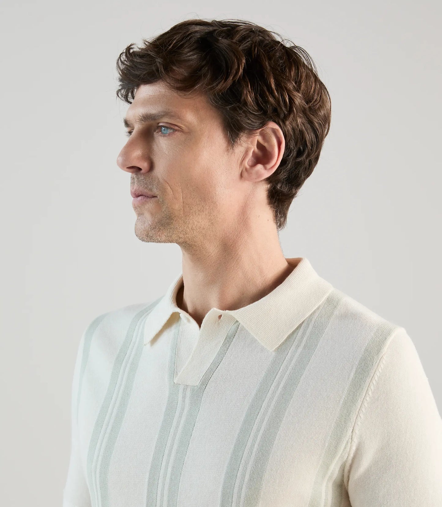 Polo  homme Izac rayé en maille