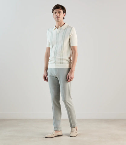 Polo  homme Izac rayé en maille
