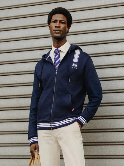 Gilet zippé marine 24H Le Mans x IZAC