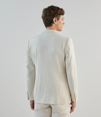 Veste homme de ville seersucker beige izac
