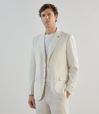 Veste homme de ville seersucker beige izac
