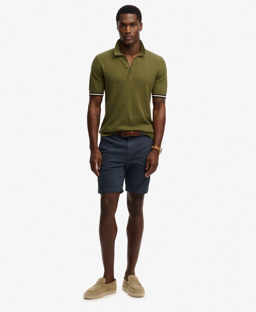 Polo Homme Tricot Texturé Superdry  Coton Bio