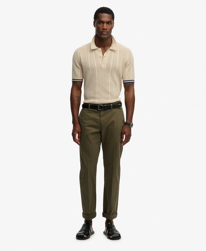 Polo Homme Tricot Texturé Superdry  Coton Bio