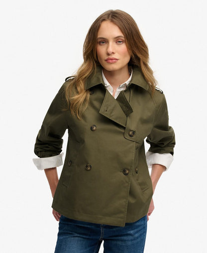 Manteau femme de tranchée courte