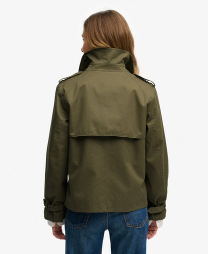 Manteau femme de tranchée courte