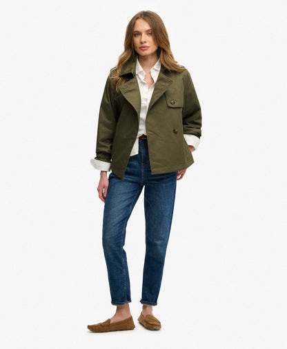 Manteau femme de tranchée courte