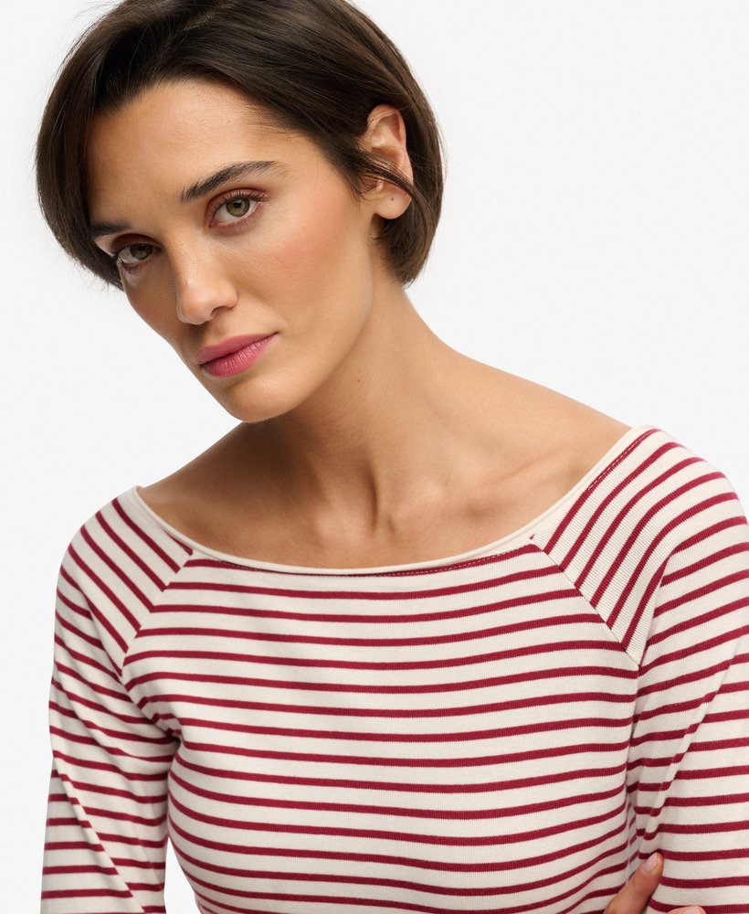 T-shiert femme Top Bardot en Coton Bio