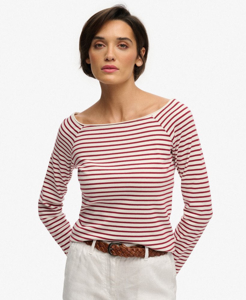 T-shiert femme Top Bardot en Coton Bio