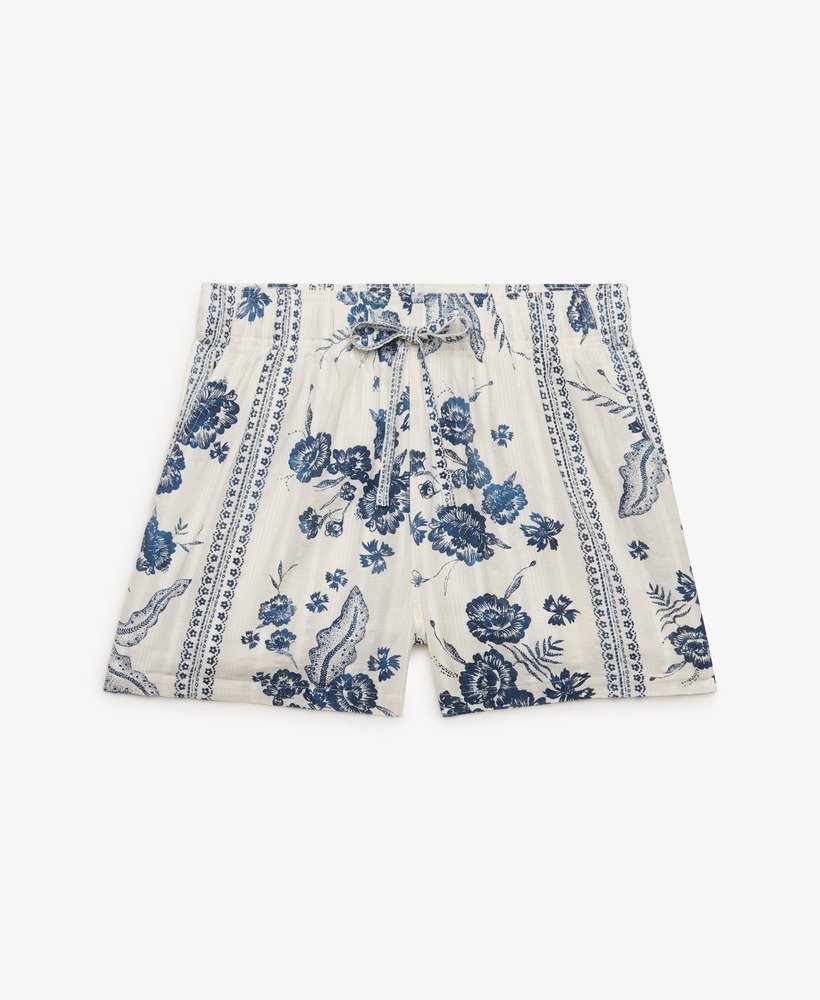 Short Femme de plage imprimé en coton