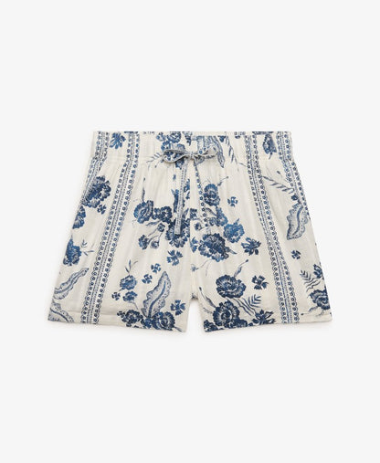 Short Femme de plage imprimé en coton