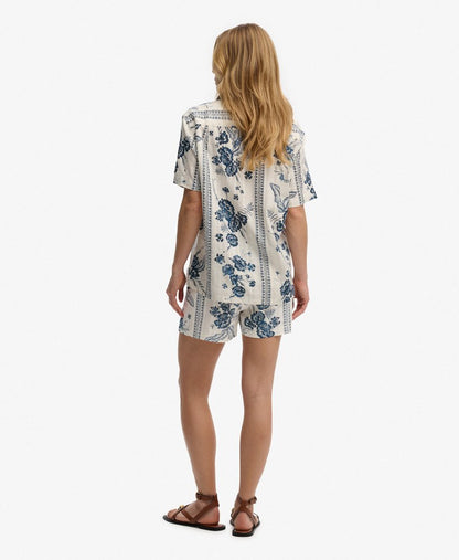 Short Femme de plage imprimé en coton