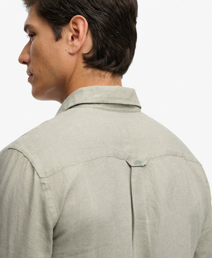 Chemise homme en lin a manches longues