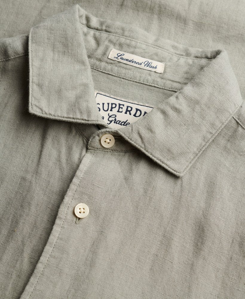 Chemise homme en lin a manches longues