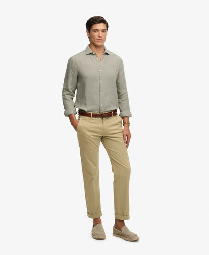 Chemise homme en lin a manches longues