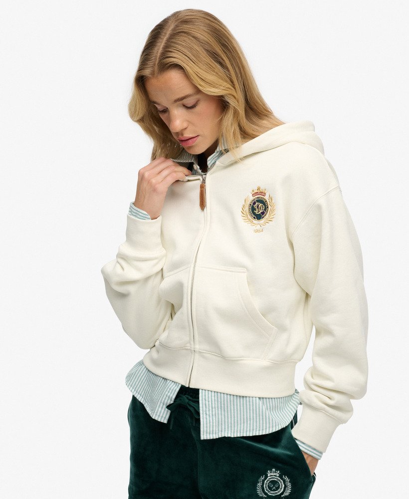 Sweat femme à capuche zip
