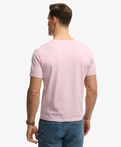 T-shirt homme col v en coton biologique et lin