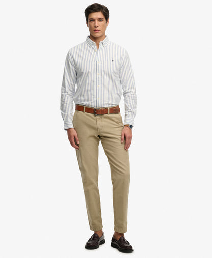 Chemise homme à manches longues en coton