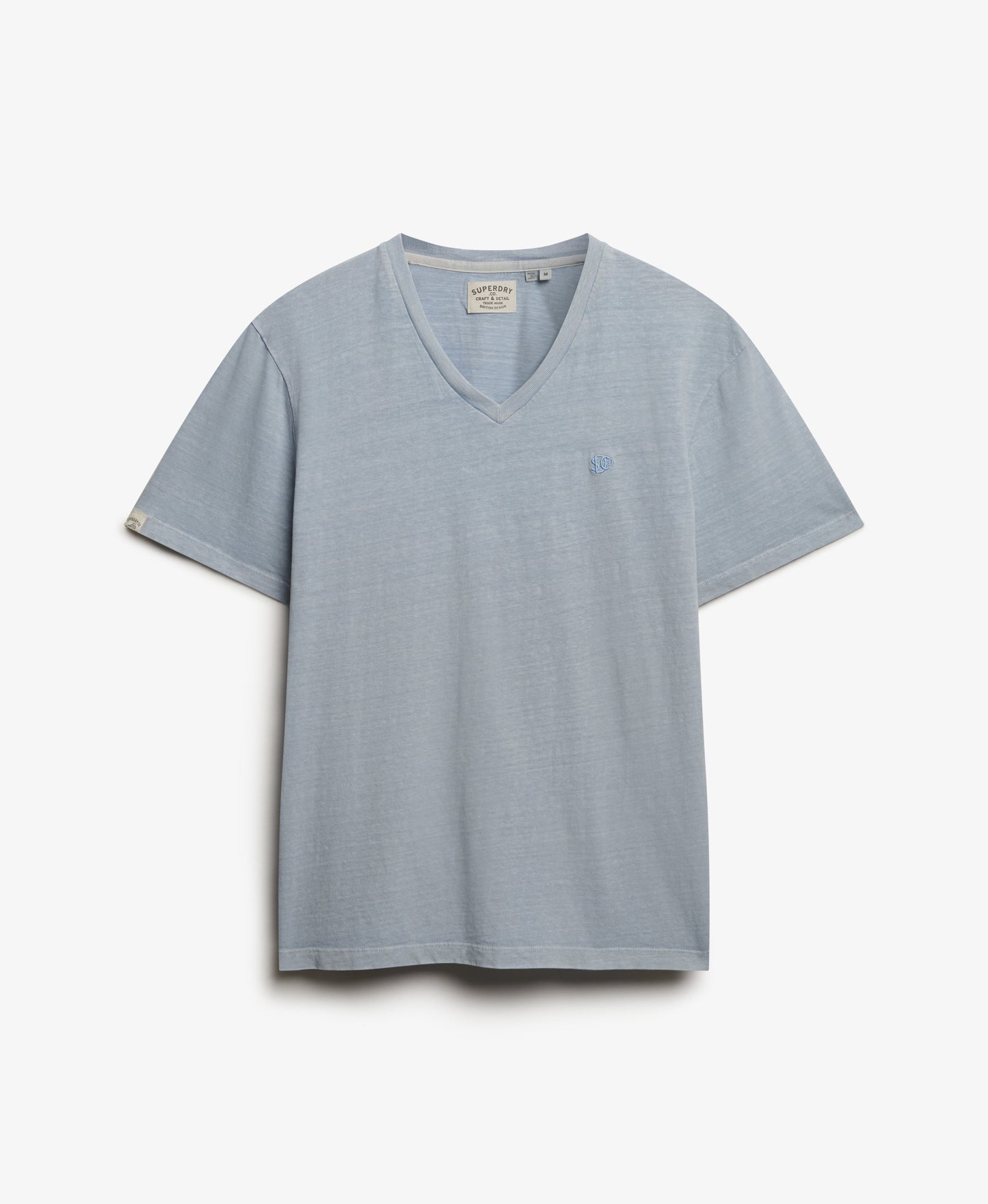 T-shirt homme col v en coton biologique et lin