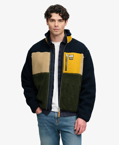 Polaire homme zippée Colour Block Retro – Superdry