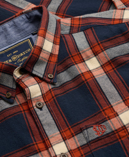 Chemise de à carreaux bûcherie en coton à manches longues