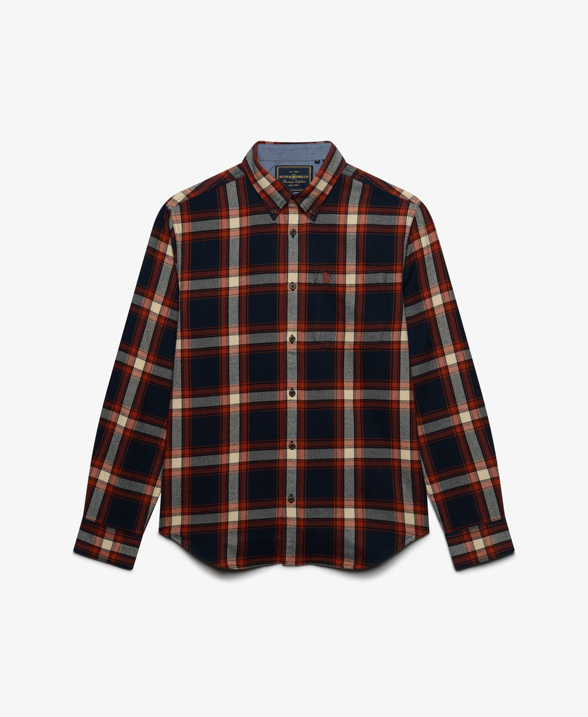 Chemise de à carreaux bûcherie en coton à manches longues