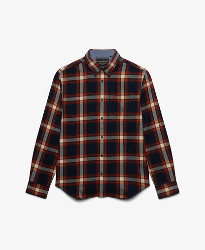 Chemise de à carreaux bûcherie en coton à manches longues