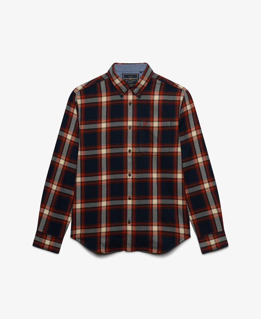 Chemise de à carreaux bûcherie en coton à manches longues